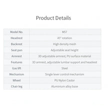 Load image into Gallery viewer, Sihoo M57 Ergonomic Office Chair, Computer Chair Desk Chair High Back Chair Breathable,3D Armrest and Lumbar Support Grey without Footrest
