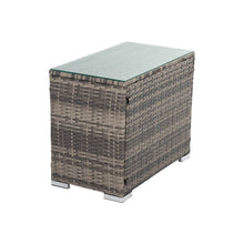 Load image into Gallery viewer, Outdoor Modular Lounge Sofa with Wicker End Table Set
