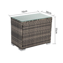 Load image into Gallery viewer, Outdoor Modular Lounge Sofa with Wicker End Table Set
