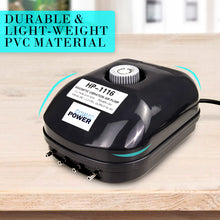 Load image into Gallery viewer, Dynamic Power Aquarium Air Pump Oxygen Hydroponic 4 Outlet 360L/H 13W
