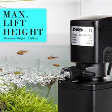 Load image into Gallery viewer, Dynamic Power Aquarium Submersible Filter 600L/H 8W 1m Pond Pump

