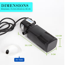 Load image into Gallery viewer, Dynamic Power Aquarium Submersible Filter 600L/H 8W 1m Pond Pump
