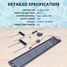 Load image into Gallery viewer, Dynamic Power 18W Aquarium Blue White LED Light for Tank 75-95cm
